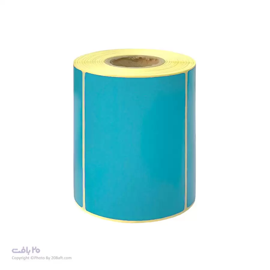 برچسب آبی تک ردیفه کاغذی 100*80 (500 تایی)