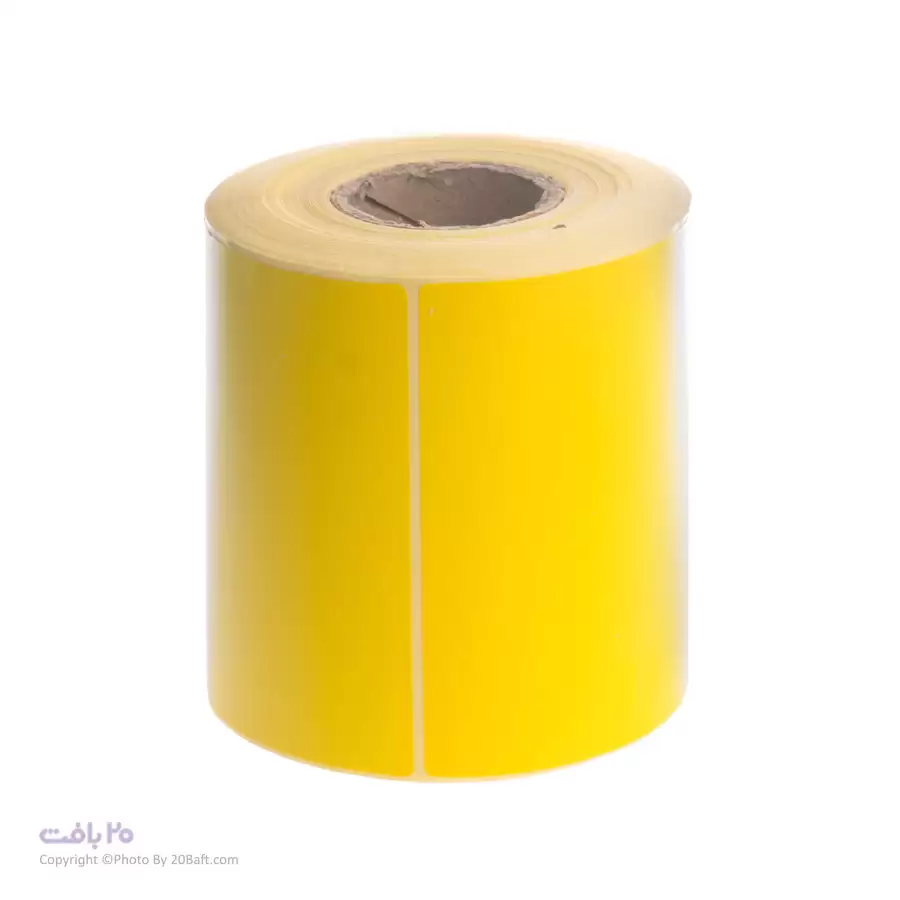 برچسب زرد تک ردیفه کاغذی 100*80